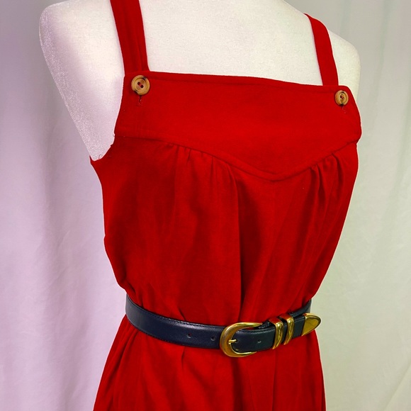 Vintage Dresses & Skirts - Vintage Red Summer Dress or Beach Coverup